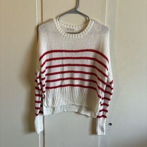 moon & madison Red and White Striped Sweater